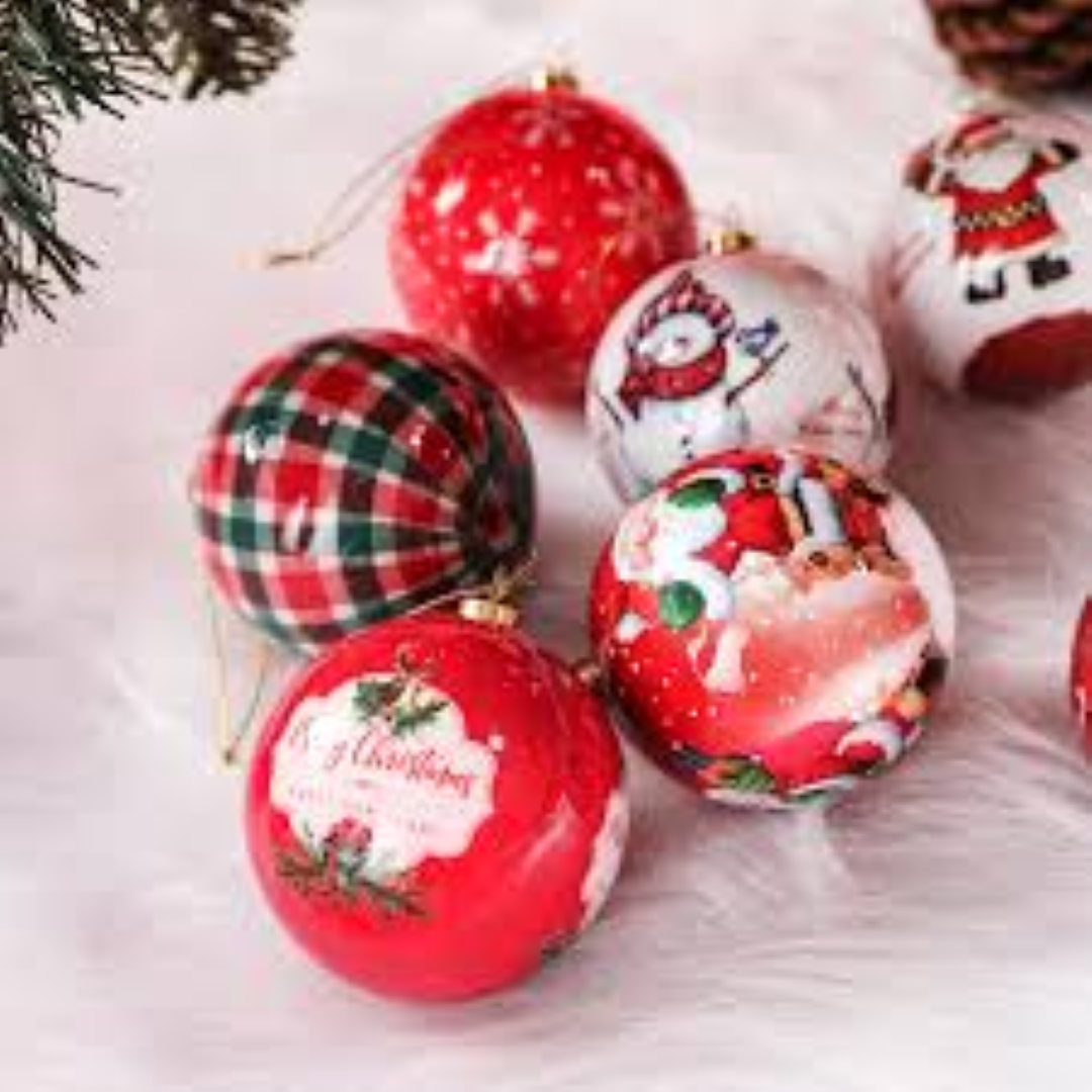 XMASS BALLS 3PCS W/R RF 9-043-8